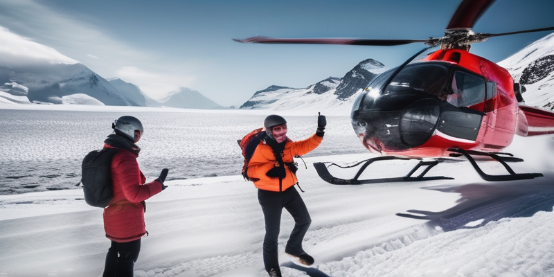 Helicopter Glacier Landing & Champagne Toast