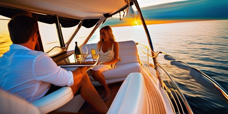 Private Champagne Sunset Yacht Charter in the Mediterranean
